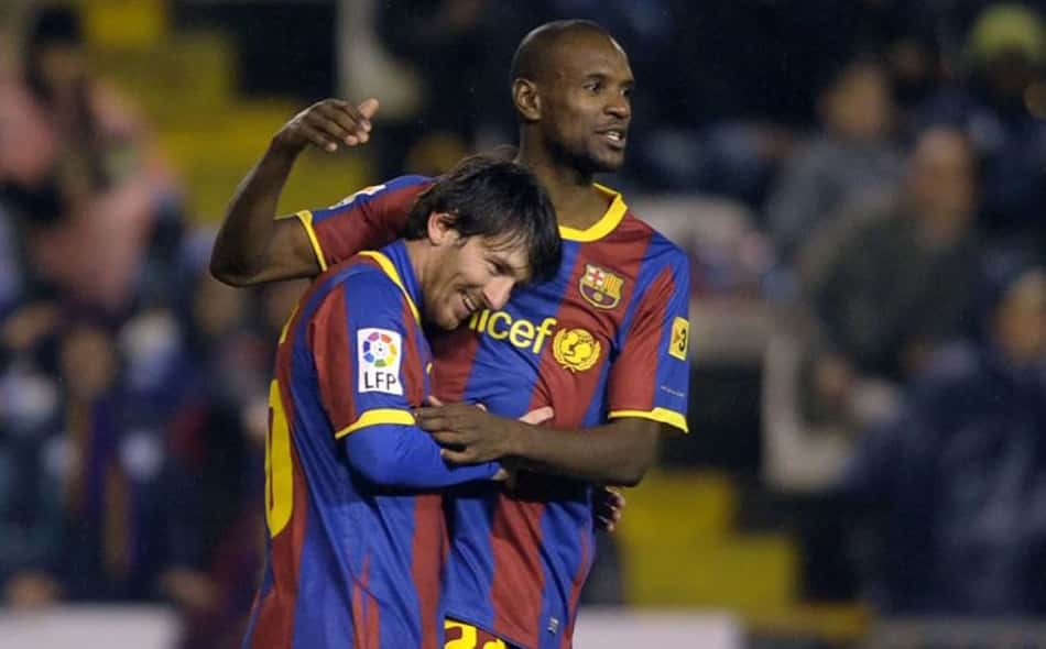 Abidal e Messi