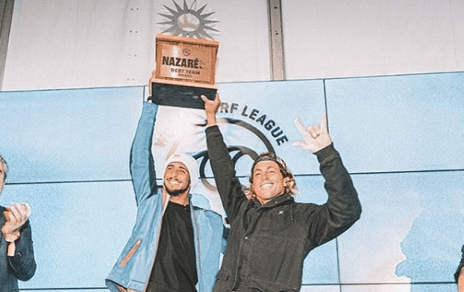 Ex-BBB Lucas Chumbo vence disputa em ondas gigantes em Portugal
