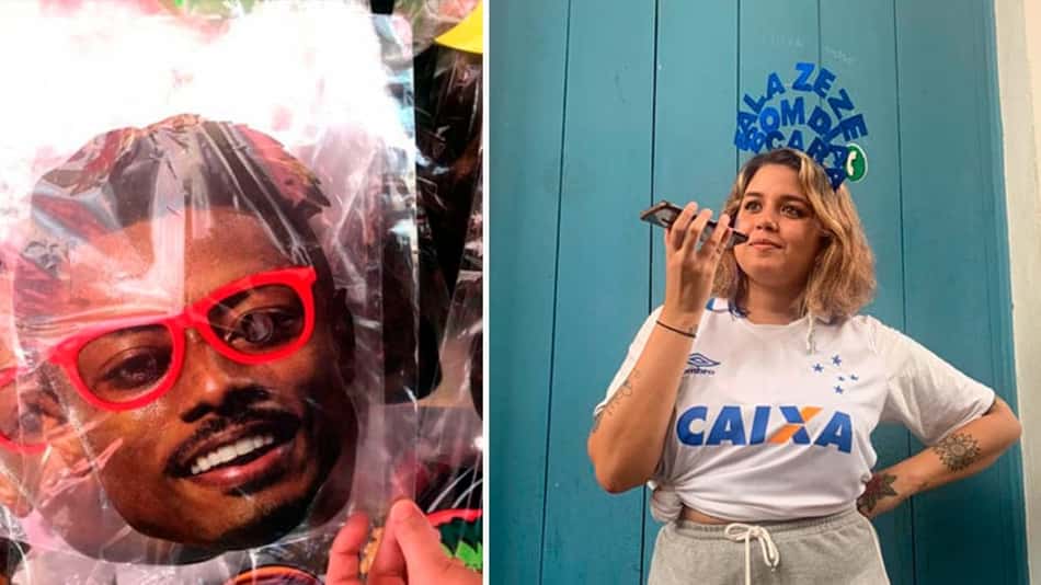 Torcedores usam a criatividade nas fantasias juntando Carnaval e futebol