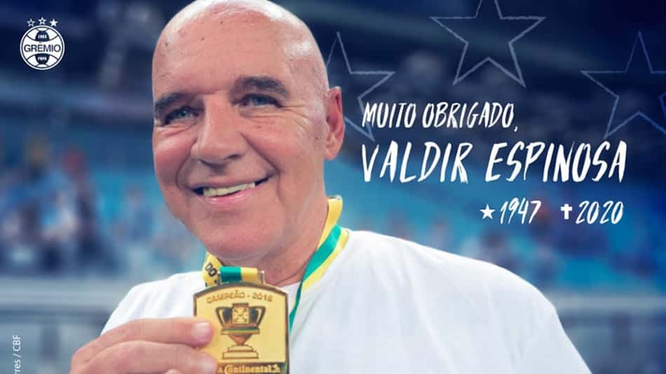Romildo Bolzan promete homenagens a Valdir Espinosa: 'Futebol brasileiro perde um dos seus expoentes'