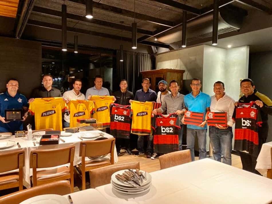 Dirigentes de Fla e Barcelona-EQU se encontram na véspera de confronto pela Libertadores