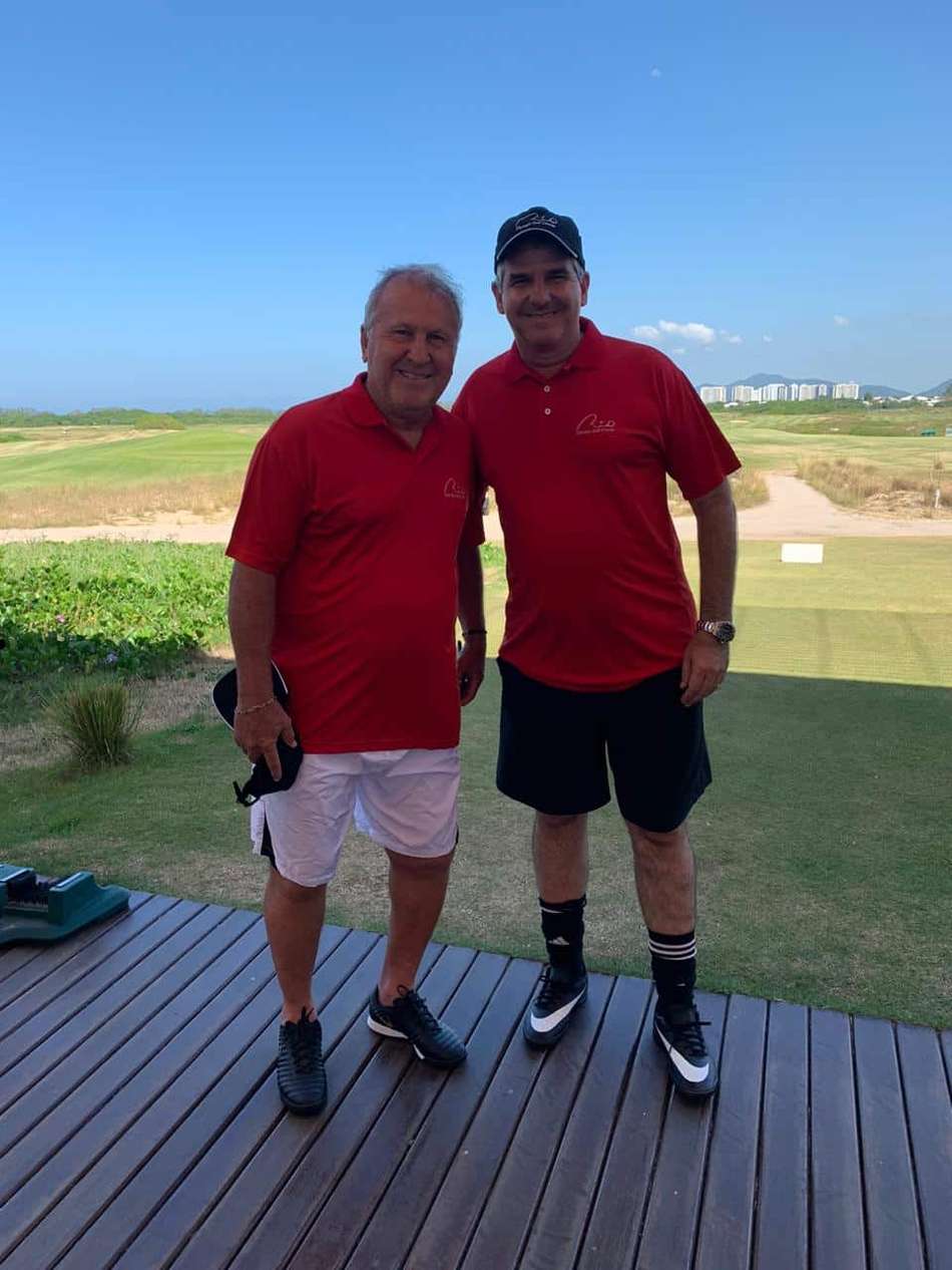 Zico visita Campo Olímpico e exalta modalidade que junta futebol e golfe
