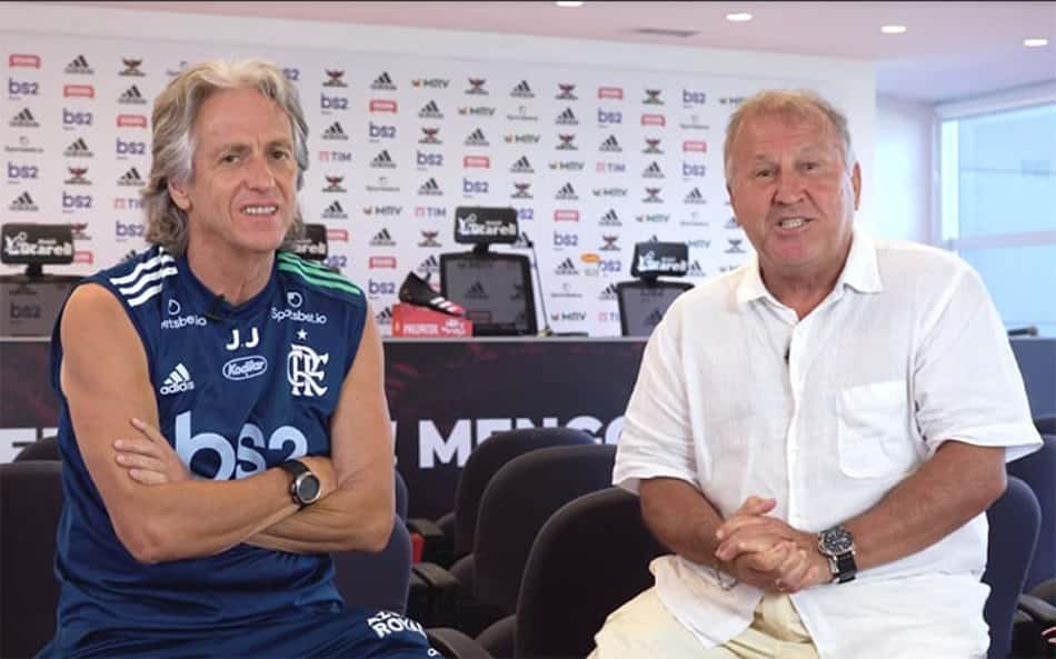 Em entrevista a Zico, Jorge Jesus relembra trajetória e afirma: 'A exigência continua para ganhar'
