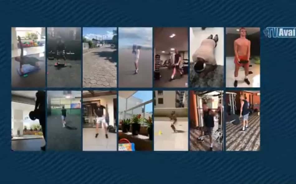 Avaí monta compilado de vídeos com atletas se exercitando em meio ao isolamento