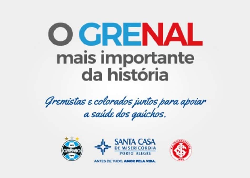 Grêmio e Inter lançam campanha para ajudar a Santa Casa-RS