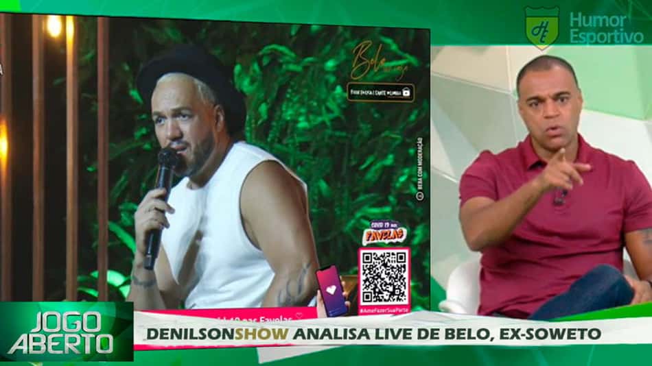 Web não perdoa e memes com Denílson fazem sucesso em live de Belo