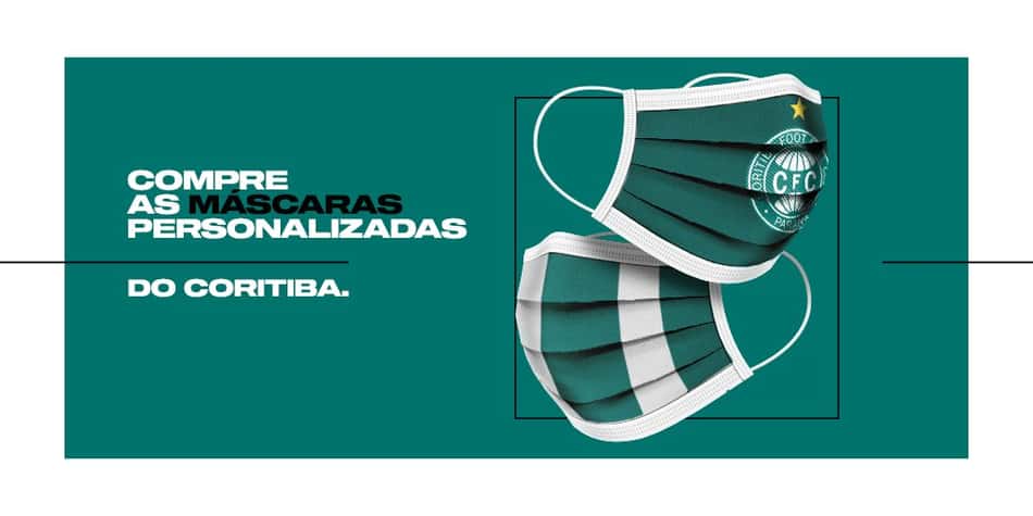 Venda de máscaras com escudo do Coritiba é iniciada pelo clube