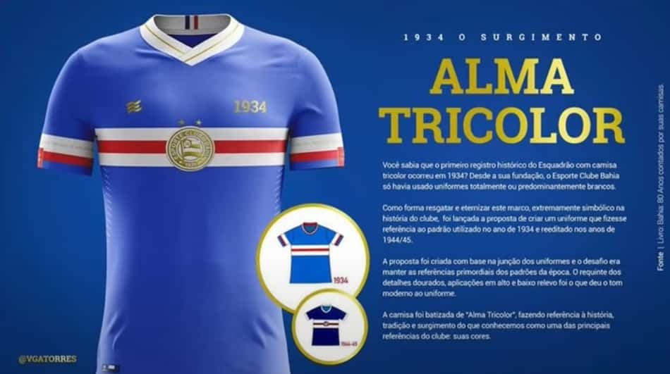 Bahia conversa com criador de camisa exclusiva para sócios e revela modelo