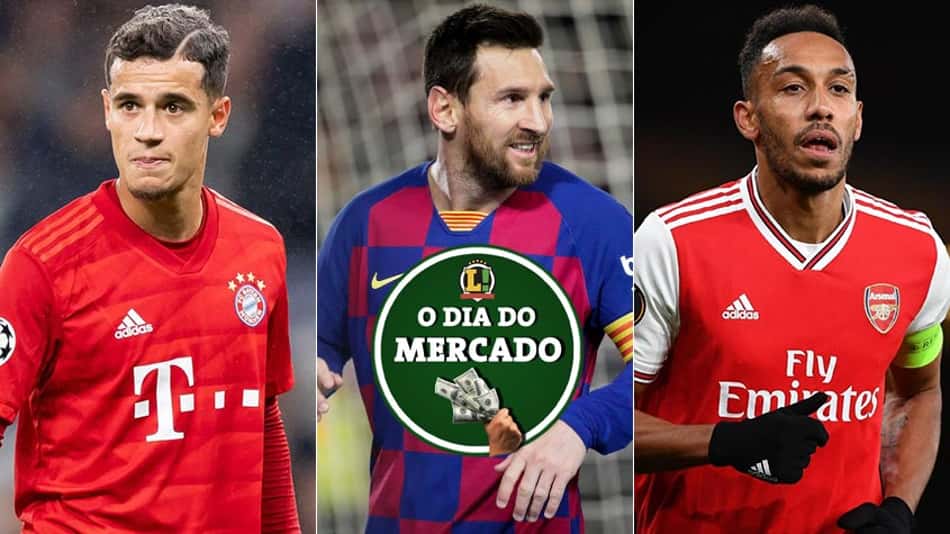 Manhã do mercado: Ingleses sonham com Coutinho, Messi permanece no Barça e Aubameyang pode ir para a França…