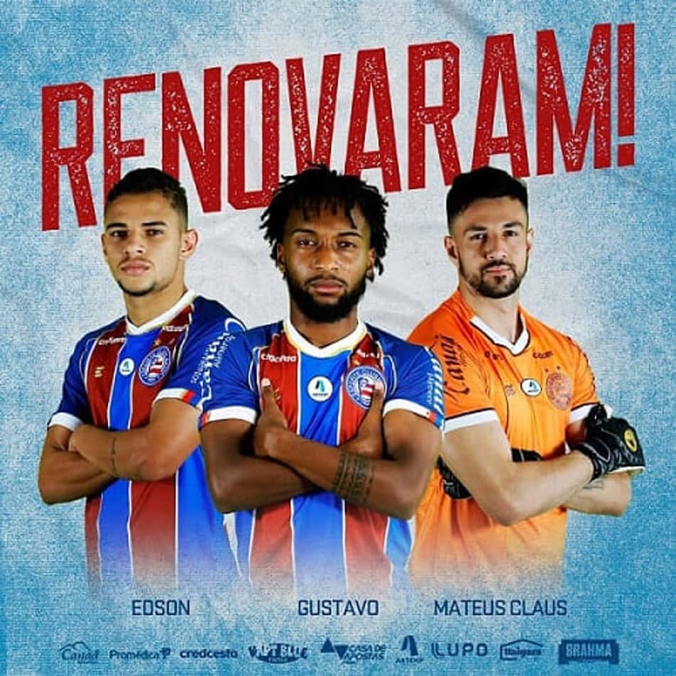 Três nomes do extinto Time de Transição renovam contrato com o Bahia