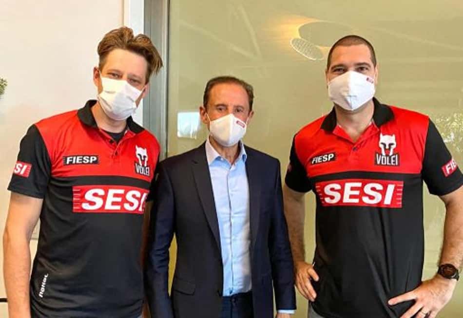 Murilo, Paulo Skaf e Marcelo Negrão