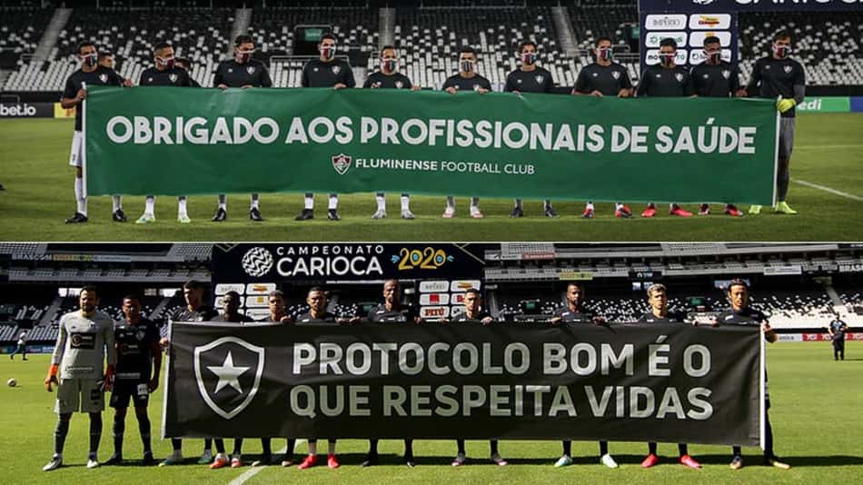 Alinhados fora de campo, Fluminense e Botafogo duelam na semifinal da Taça Rio