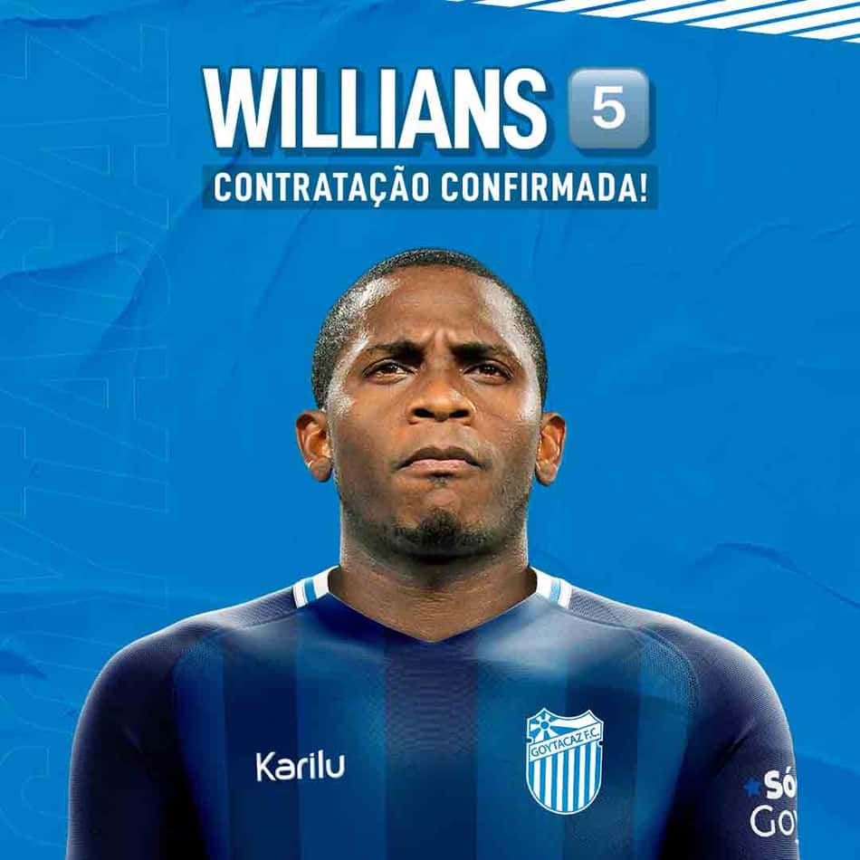 Ex-Fla, Willians acerta com o Goytacaz para disputa da Série B do Carioca: 'Muito motivado'