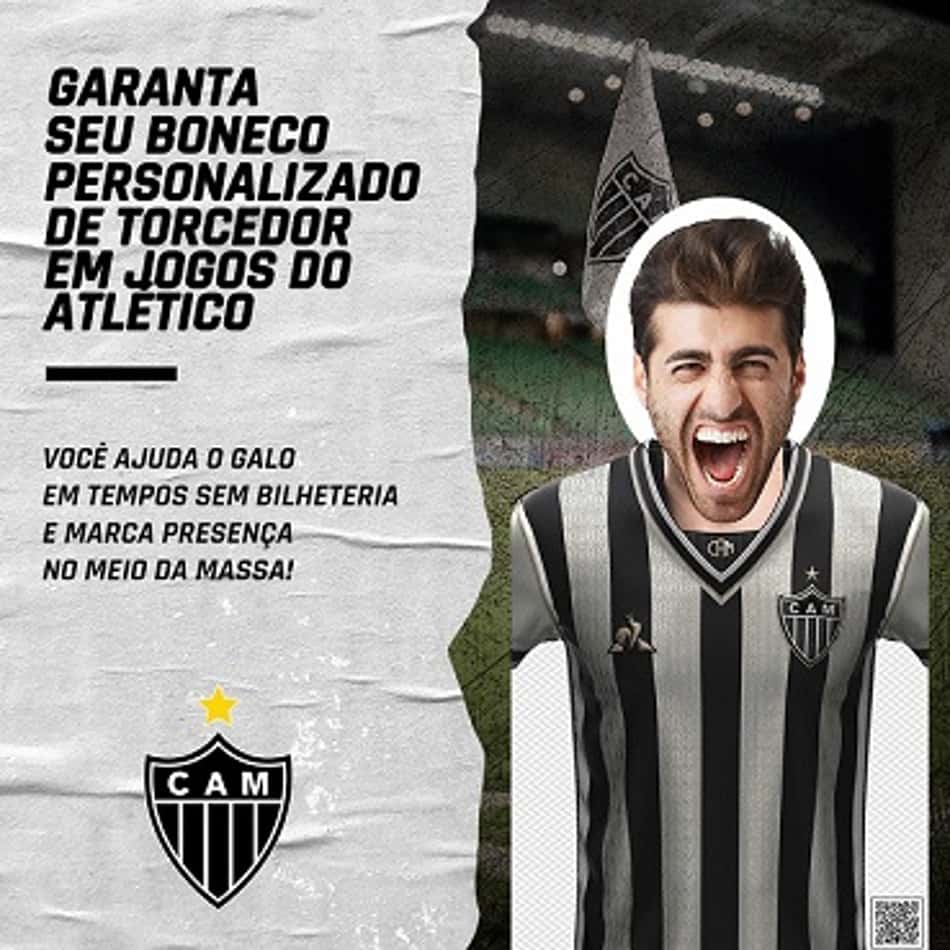 Atlético-MG inicia venda de bonecos personalizados com fotos dos torcedores para 'irem' ao estádio