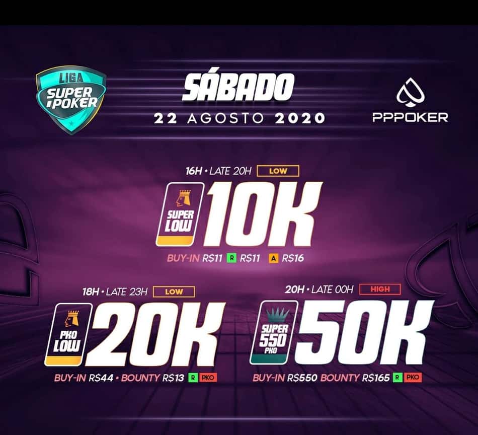 Veja três torneios especiais da grade da Liga SuperPoker neste sábado