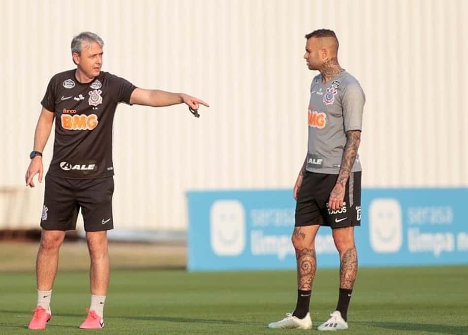 Tiago Nunes e Luan - Treino Corinthians
