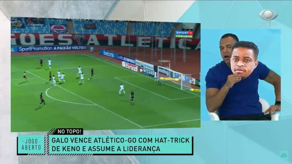Denilson usa máscara de Keno para brincar com Renata Fan após Inter perder liderança
