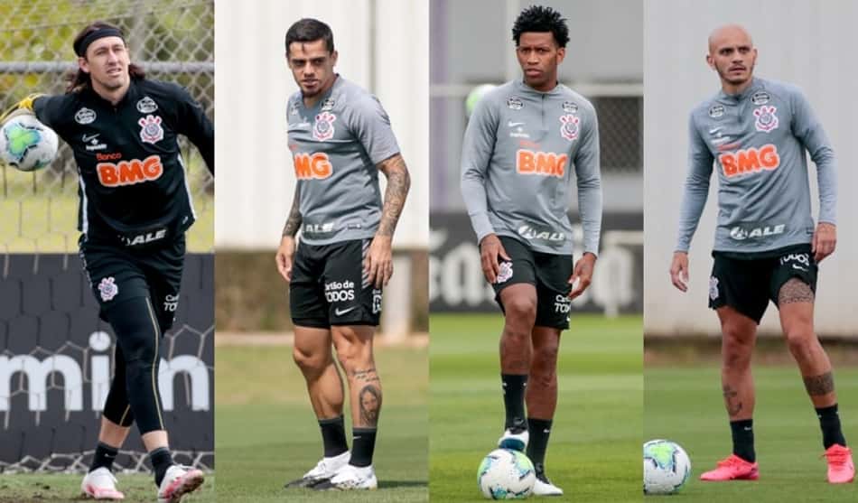 Montagem - Cássio, Fagner, Gil e Fábio Santos