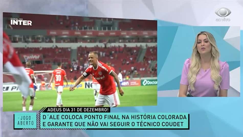 Renata Fan chora ao falar de saída de D'alessandro do Internacional: 'Ainda não estou pronta para me despedir'
