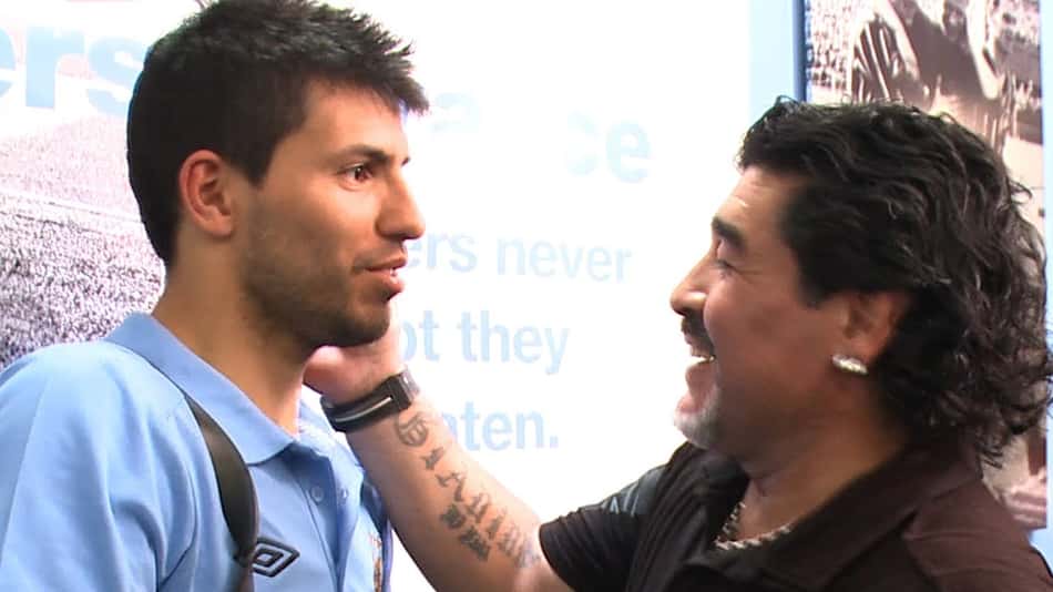 Ex-genro de Maradona, Sergio Agüero se despede de El Pibe