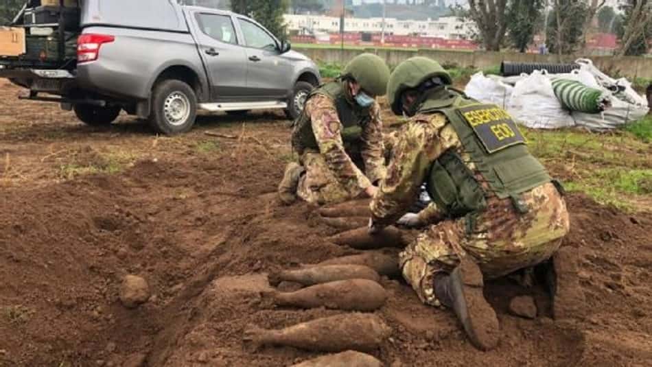 Exército da Itália retira cerca de 20 bombas da Segunda Guerra Mundial do CT da Roma
