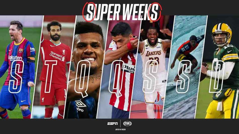 Com extenso portfólio de direitos, ESPN e Fox Sports terão fim de ano agitado nas 'Super Weeks'