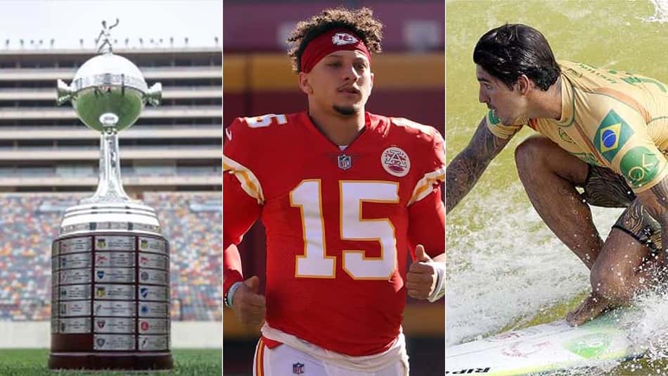 Montagem Libertadores, Patrick Mahomes e Medina