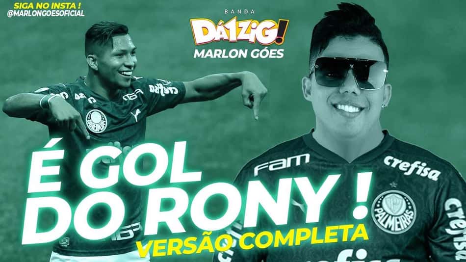 Autor do hit 'É gol do Rony' faz sucesso na internet e vira amigo do atacante do Palmeiras