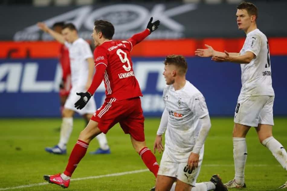 Lewa marca, mas Bayern perde de virada para o Mönchengladbach