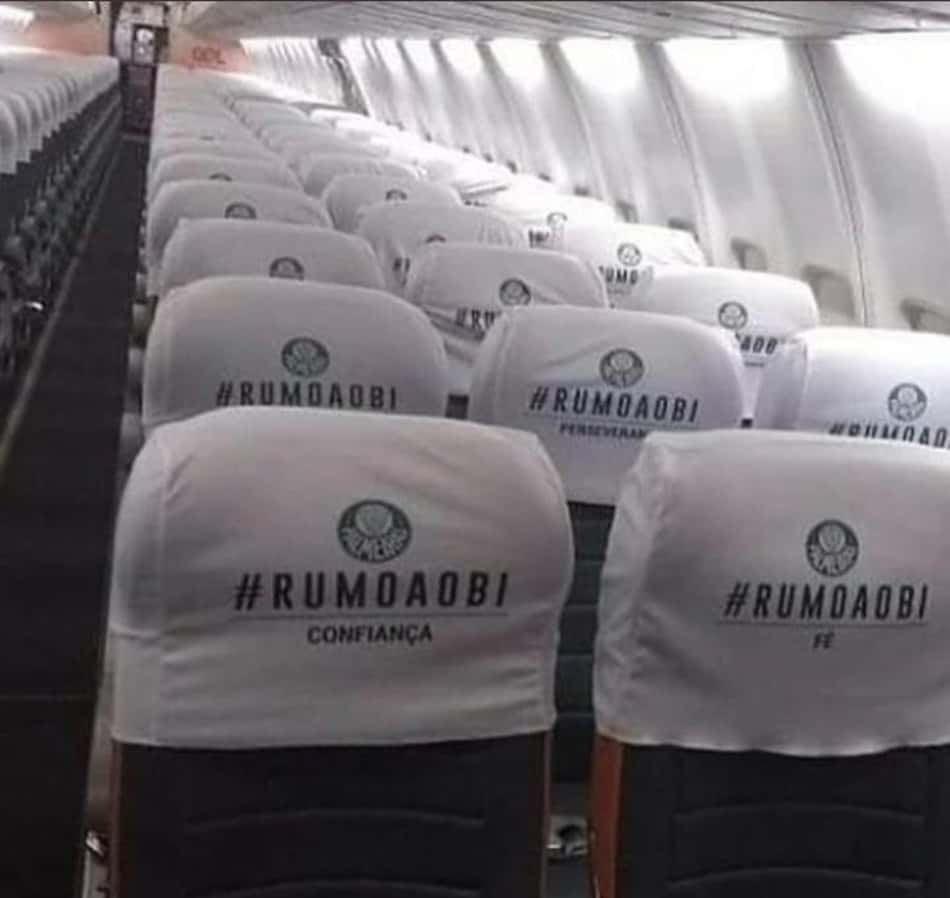 Fato ou Fake: Palmeiras foi ao Rio com 'Rumo ao bi' no avião? Checamos