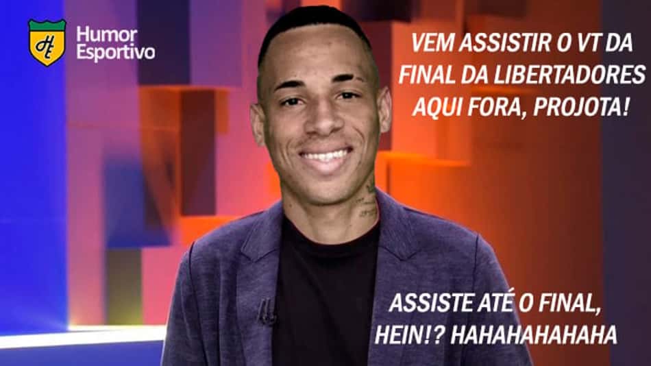 Zoeiras com Projota descobrindo que o Santos foi vice da Liberta bombam na web