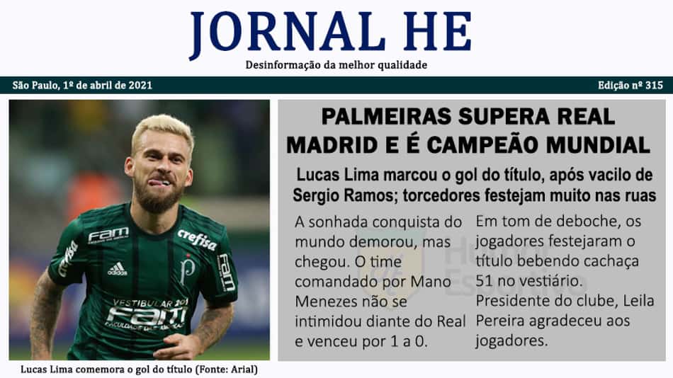 É mentira? Veja manchetes improváveis no mundo do futebol nesse 1º de abril