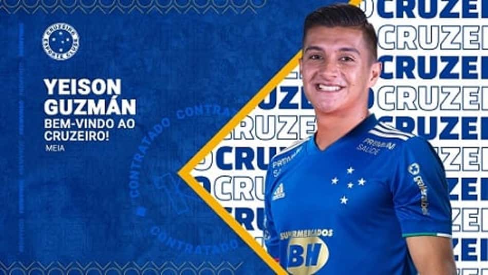 Prazo dado pelo Cruzeiro para que Yeison Gusman se apresente ao time mineiro acaba esta semana