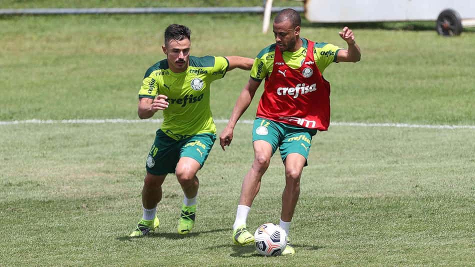 Gabriel Veron e Lucas Lima seguem tratamento de lesões e Palmeiras treina na manhã do Choque-Rei