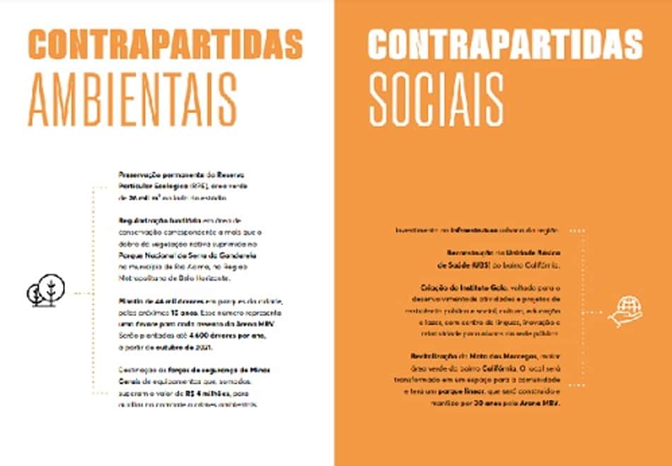 A arena terá de ofertar contrapartidas sociais e ambientais durante a sua construção