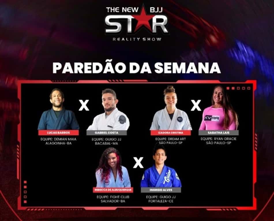 Com 250 mil votos, fãs do Jiu-Jitsu definem mais três confrontos eliminatórios do reality show "The New Star"