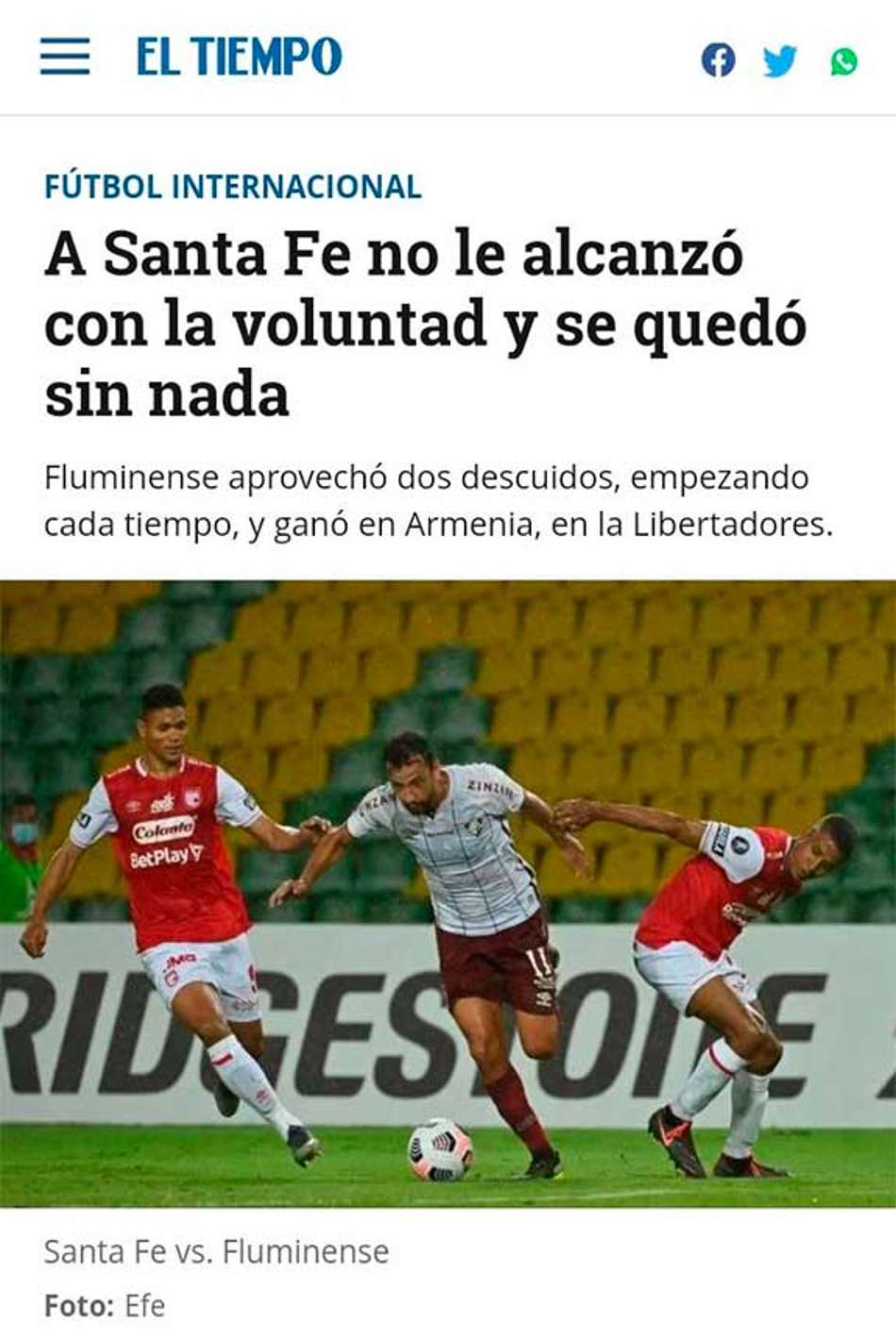 Santa fe x Fluminense
