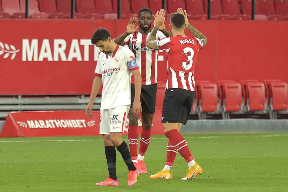 Sevilla leva gol no fim, perde para o Athletic Bilbao e se complica na briga pelo título do Campeonato Espanhol