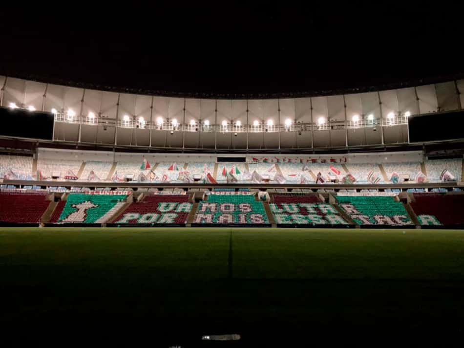 'Vamos lutar por mais essa taça': mosaico está pronto no Maracanã para receber Fluminense e Santa Fe