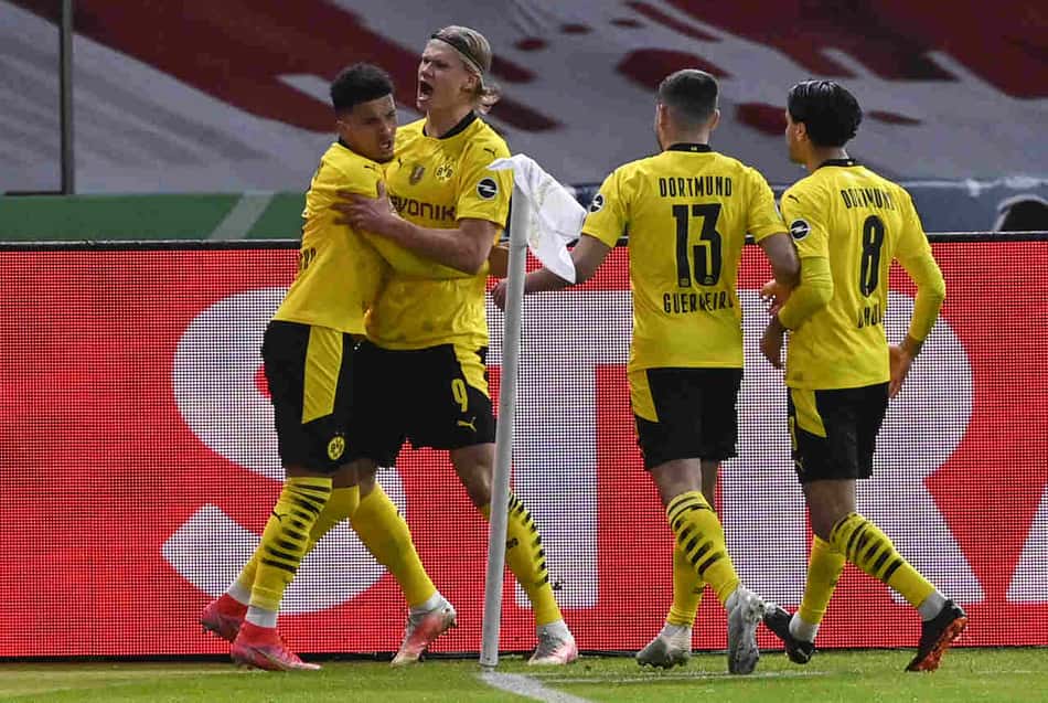 Sancho e Haaland brilham, Borussia Dortmund vence o RB Leipzig e é campeão da Copa da Alemanha