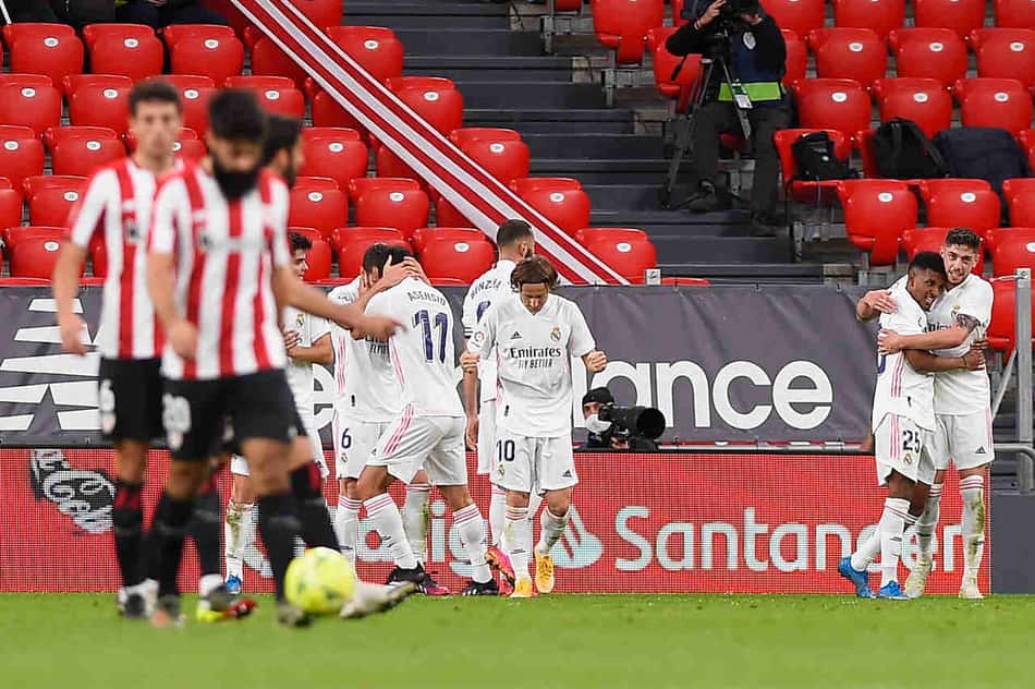 Nacho faz gol de joelho, Real Madrid vence o Athletic Bilbao fora de casa e segue na briga pelo título espanhol