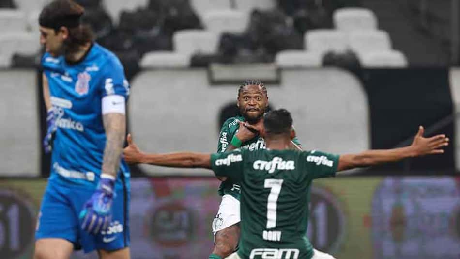 Parceiro oficial do Flamengo provoca Luiz Adriano, do Palmeiras, após 'vapo' na comemoração