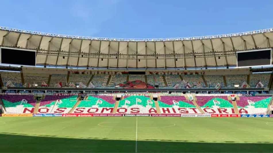 Torcida do Fluminense faz quarto mosaico em oito dias antes de jogo na Libertadores: 'Nós somos a história'