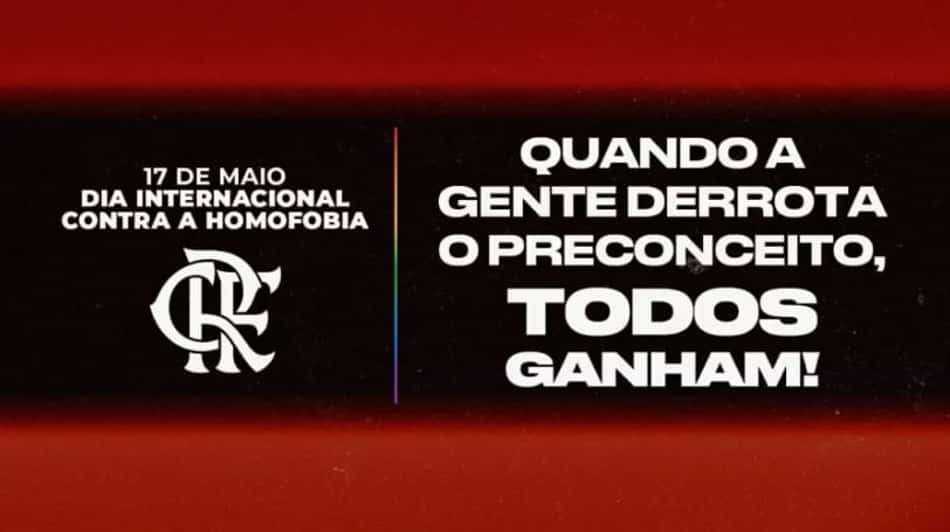 Flamengo se manifesta no Dia Internacional Contra a Homofobia: 'Pedimos mais amor e respeito'