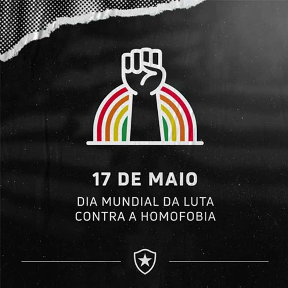 Botafogo faz homenagem ao dia mundial da luta contra homofobia