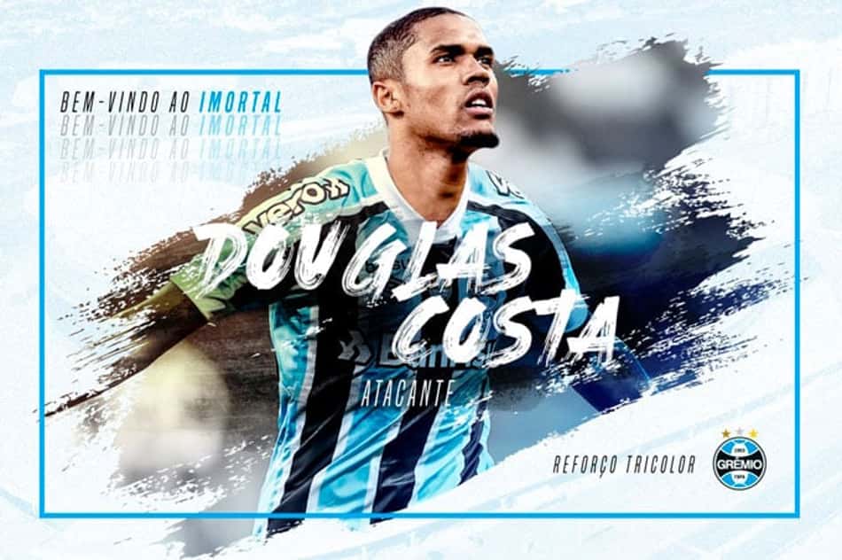 Grêmio anuncia o retorno de Douglas Costa ao clube após 11 anos