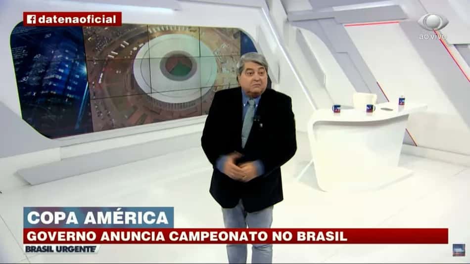 Datena ironiza Copa América no Brasil: 'Domina Neymar, morreu mais um'
