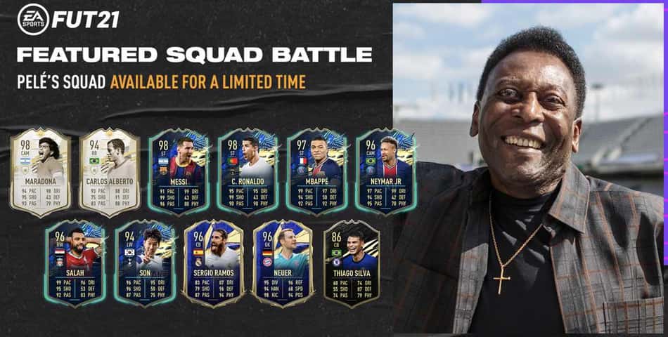 Pelé monta super time no Fifa 21 com Maradona, Messi, Cristiano Ronaldo e Neymar