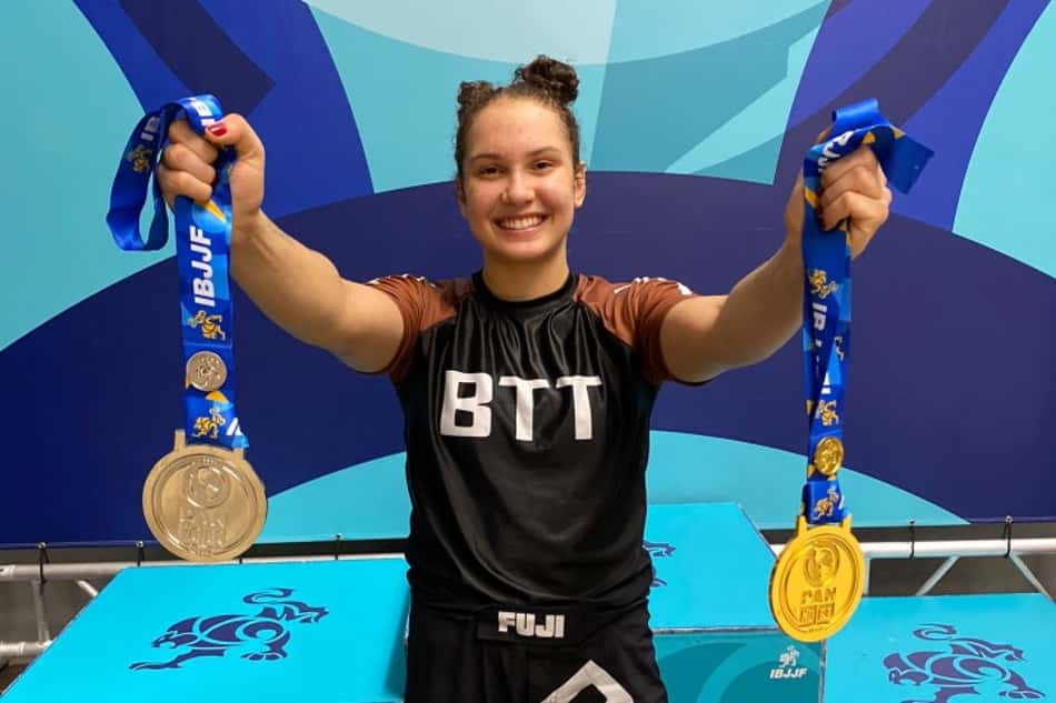 Atleta da BTT, Maria Ruffatto celebra título Pan-Americano de Jiu-Jitsu em estreia na faixa-marrom: 'Uma das minhas melhores performances'