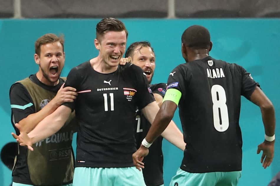 Áustria vence a Macedônia do Norte na estreia do Grupo C da Eurocopa